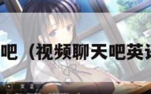 视频聊天吧（视频聊天吧英语怎么说）