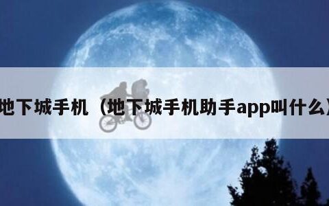 地下城手机（地下城手机助手app叫什么）