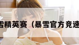 暴雪精英赛（暴雪官方竞速赛）