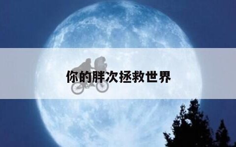 你的胖次拯救世界