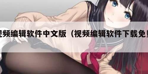 视频编辑软件中文版（视频编辑软件下载免费）