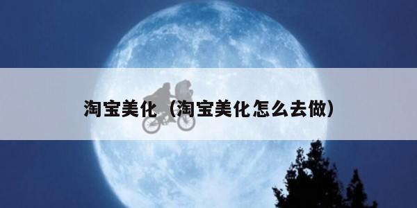 淘宝美化（淘宝美化怎么去做）