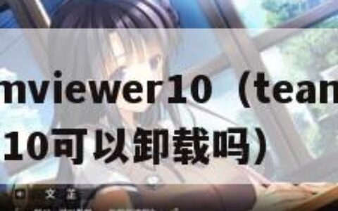 teamviewer10（teamviewer10可以卸载吗）