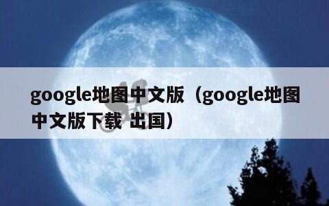 google地图中文版（google地图中文版下载 出国）