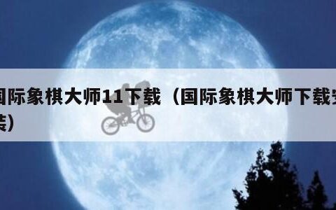 国际象棋大师11下载（国际象棋大师下载安装）