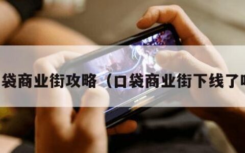 口袋商业街攻略（口袋商业街下线了吗）