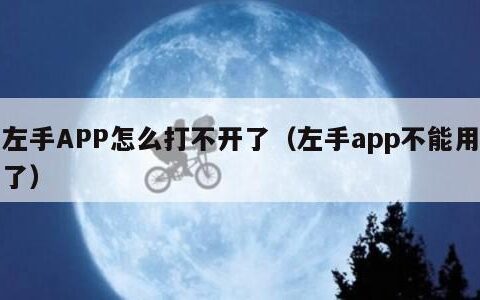 左手APP怎么打不开了（左手app不能用了）