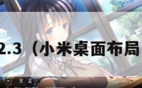 小米桌面2.3（小米桌面布局怎么设置）