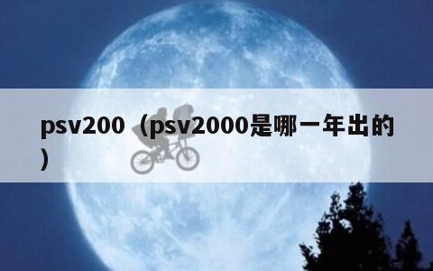 psv200（psv2000是哪一年出的）