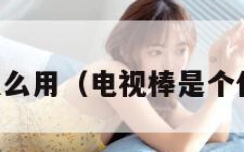 电视棒怎么用（电视棒是个什么东西）