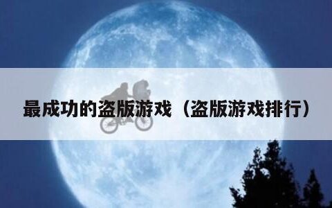 最成功的盗版游戏（盗版游戏排行）