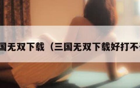 三国无双下载（三国无双下载好打不开）