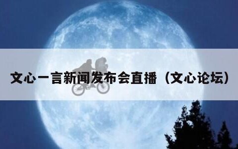 文心一言新闻发布会直播（文心论坛）
