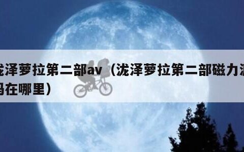 泷泽萝拉第二部av（泷泽萝拉第二部磁力源码在哪里）