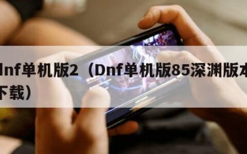 dnf单机版2（Dnf单机版85深渊版本下载）
