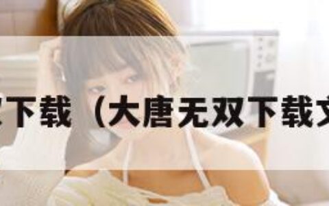 大唐无双下载（大唐无双下载文件丢失）