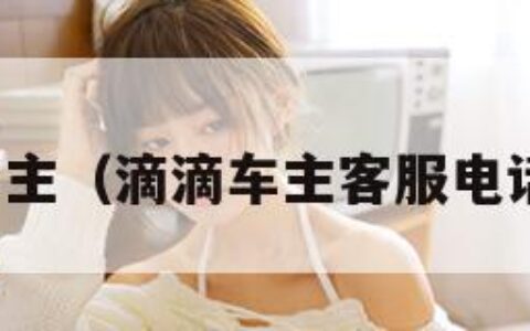 滴滴车主（滴滴车主客服电话人工）
