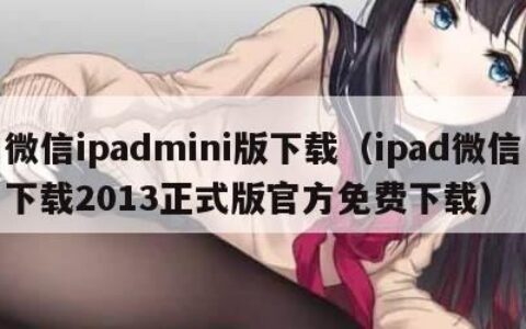 微信ipadmini版下载（ipad微信下载2013正式版官方免费下载）