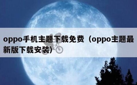 oppo手机主题下载免费（oppo主题最新版下载安装）