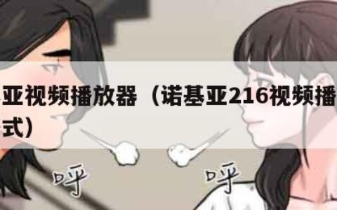 诺基亚视频播放器（诺基亚216视频播放器的格式）