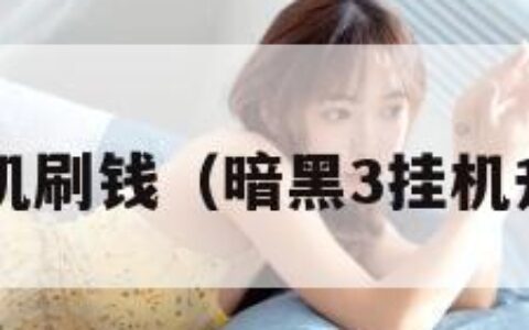 暗黑3挂机刷钱（暗黑3挂机升级攻略）