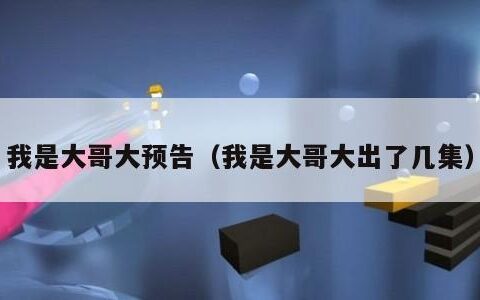 我是大哥大预告（我是大哥大出了几集）