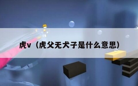 虎v（虎父无犬子是什么意思）