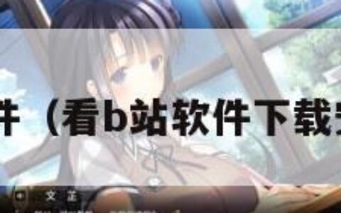 看B站软件（看b站软件下载安装手机）