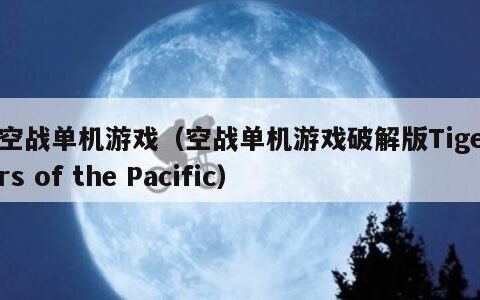 空战单机游戏（空战单机游戏破解版Tigers of the Pacific）