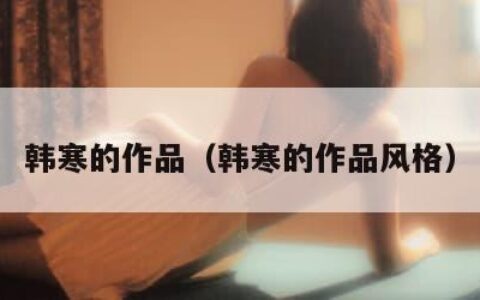 韩寒的作品（韩寒的作品风格）