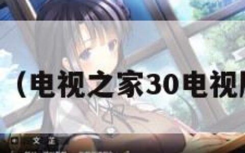 电视之家（电视之家30电视版本下载）
