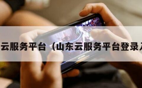 山东云服务平台（山东云服务平台登录入口）