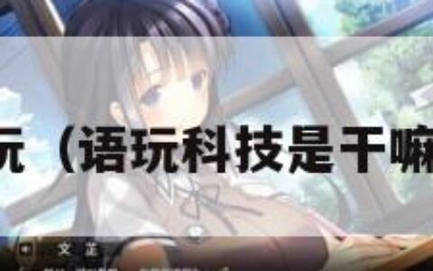 语玩（语玩科技是干嘛的）